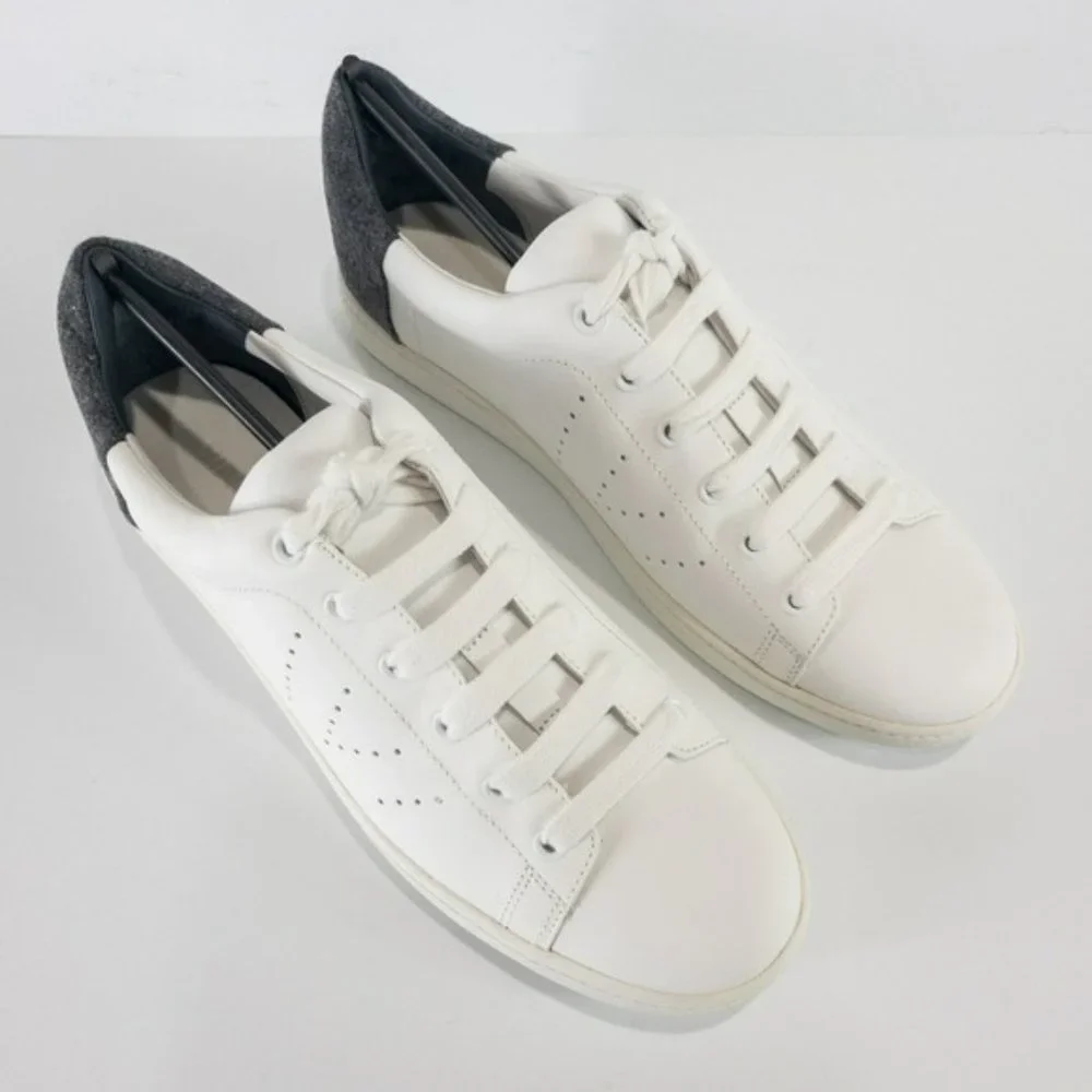 VINCE Varin Lace up Fashion Sneakers Grey - Picture 4 of 5